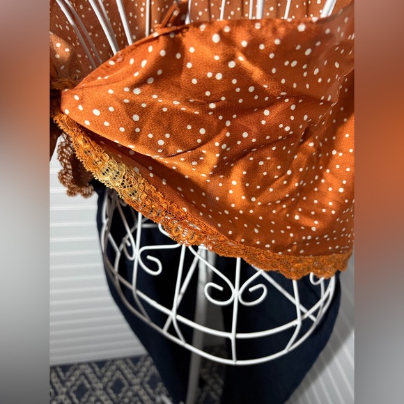Rust Polka Dot Women's Top - Picture 6 of 6